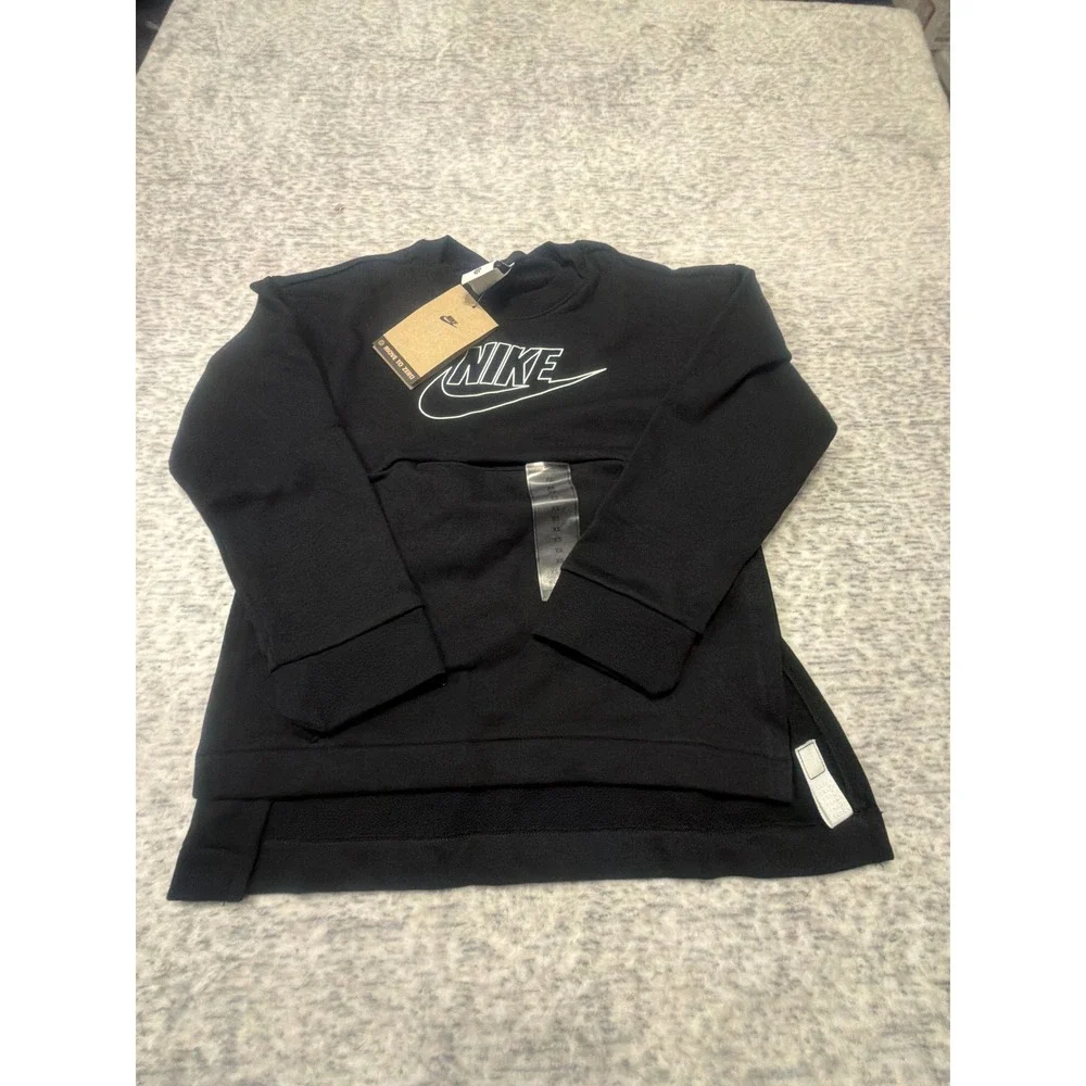 NIKE Youth Unisex Black Crew Neck‎ Sweatshirt Long Sleeve Size XS NWT